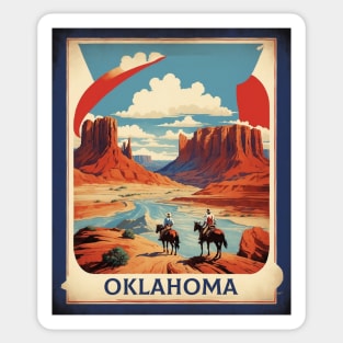 Oklahoma United States of America Tourism Vintage Poster Sticker